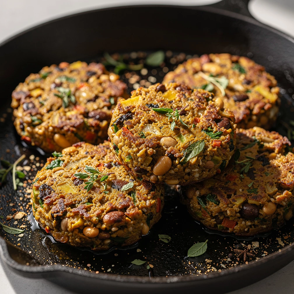 Einfache vegane Burger-Patties aus Bohnen – Saftig, pflanzlich & raffiniert