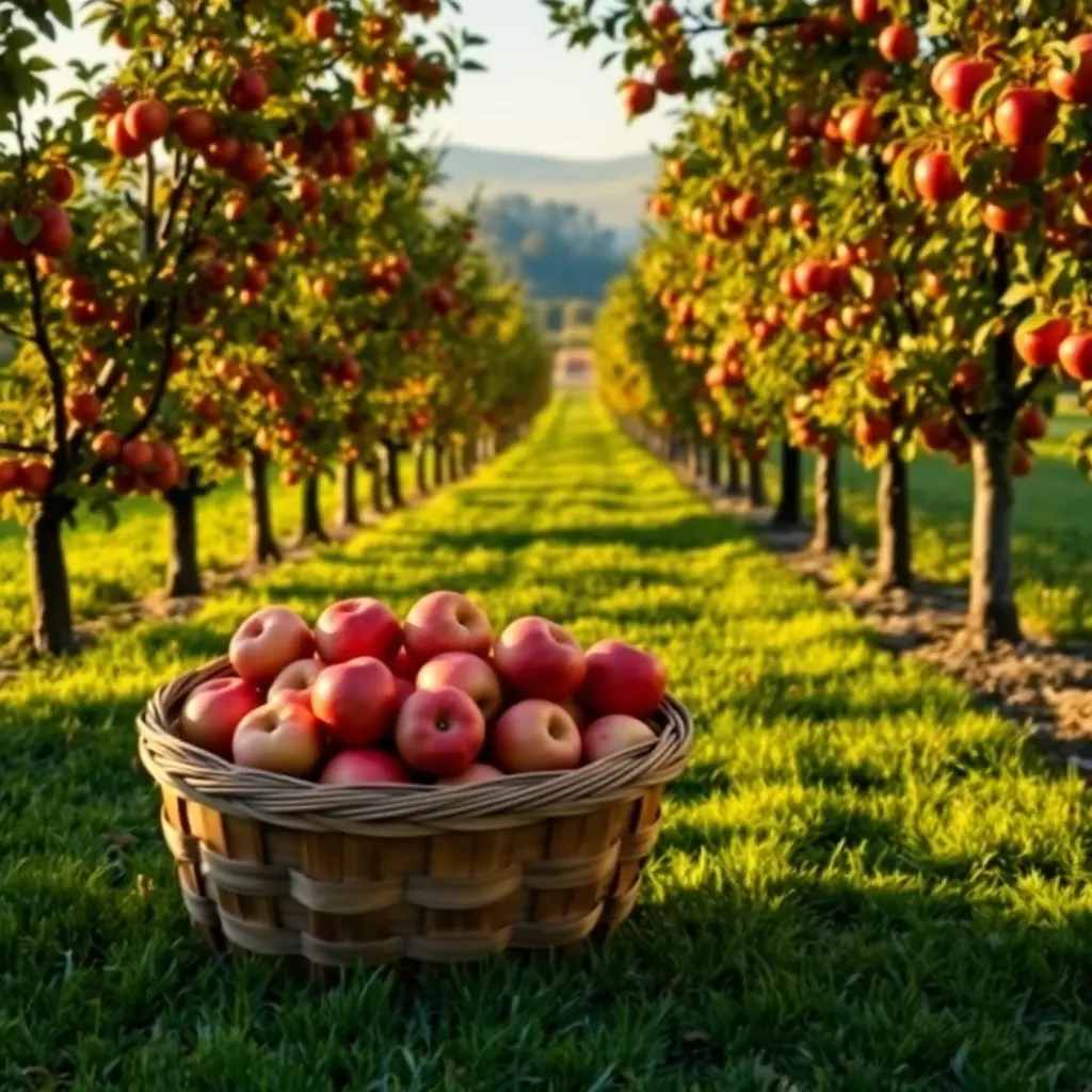 Herbstlicher Obstgarten