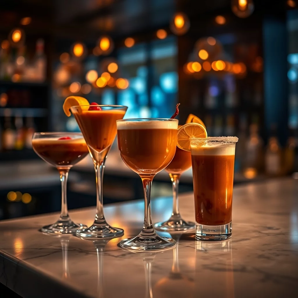 Exotische Kaffee-Cocktails im stilvollen Ambiente