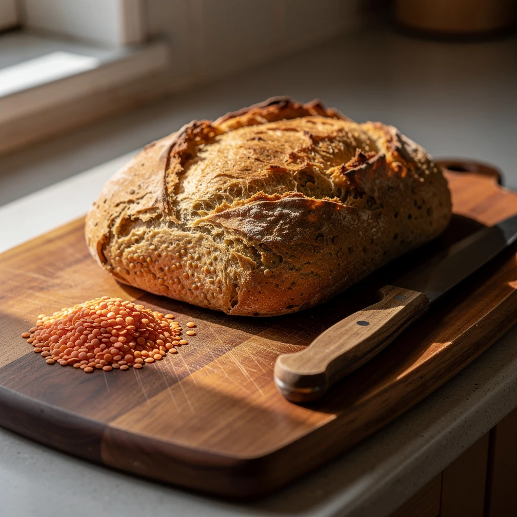 Glutenfreies Brot aus roten Linsen: Proteinreich & ballaststoffreich