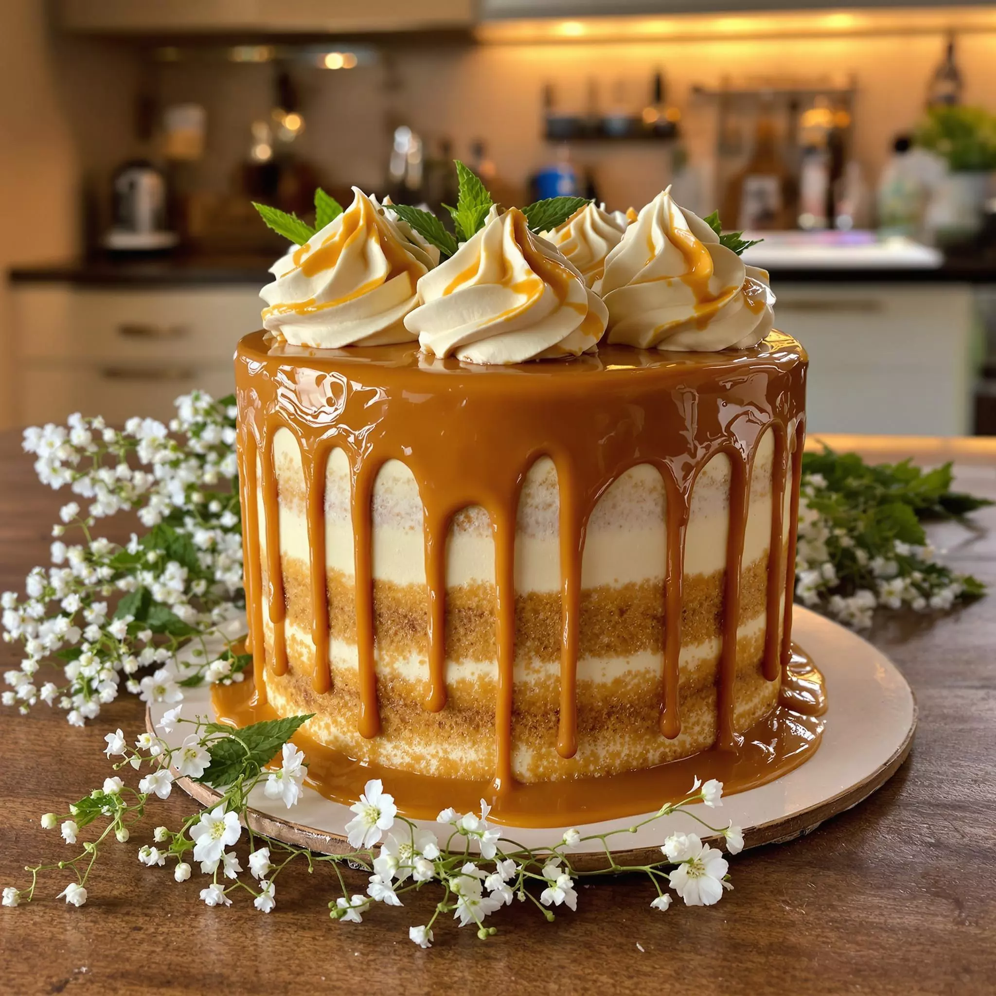 Karamelltorte mit Salzbuttercreme