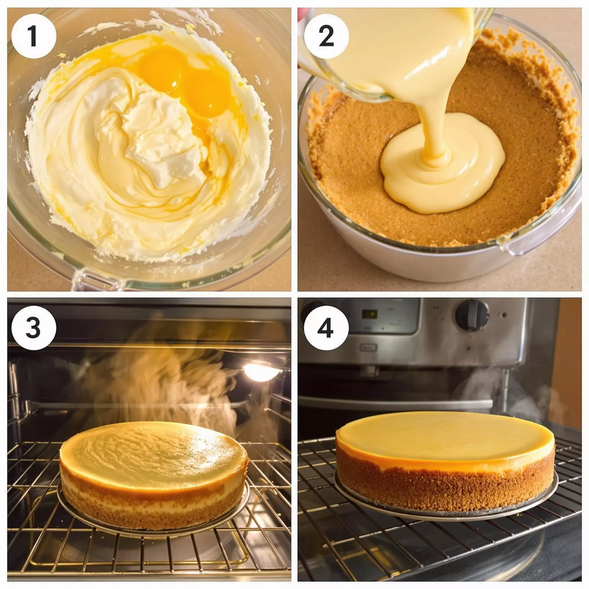 Käsekuchen mit knusprigem Boden und cremiger Füllung