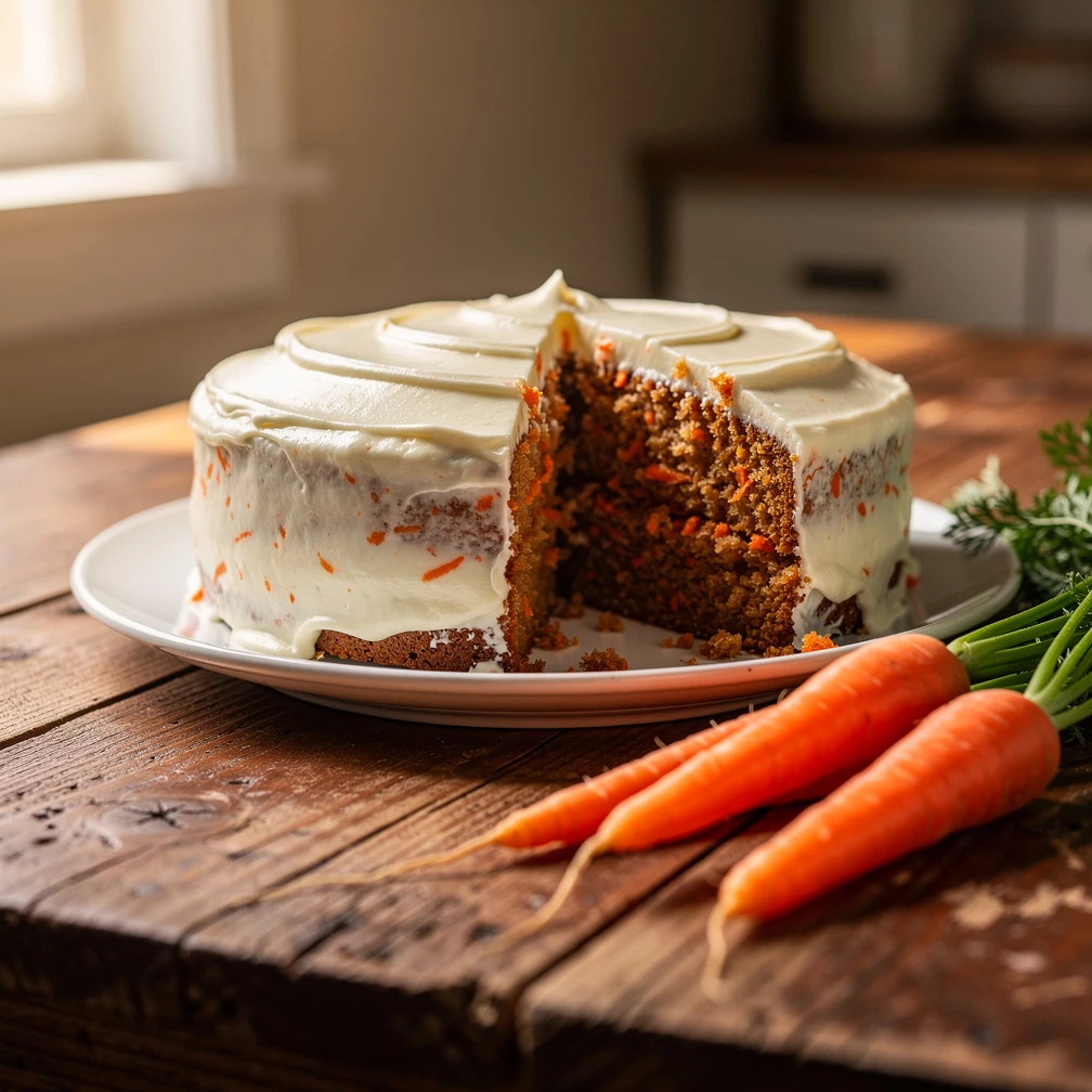 Rezept für Kinder Karottenkuchen mit Frischkäse Frosting – Saftig & einfach