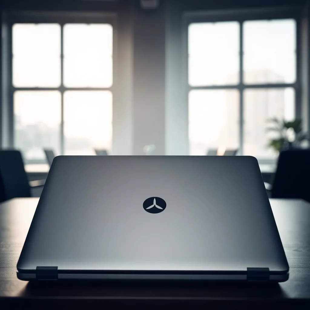 Laptop von hinten