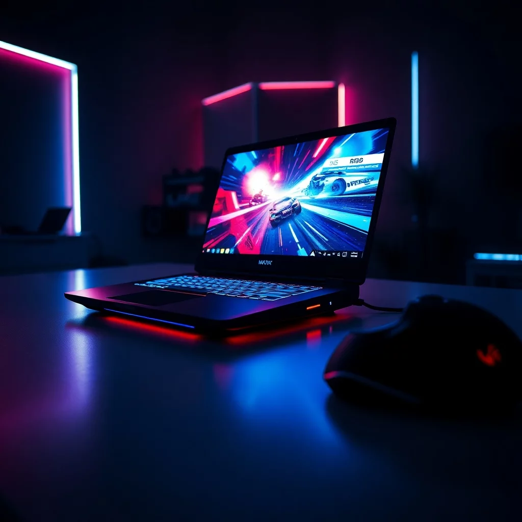 Leistungsstarkes Gaming-Notebook im Spielbetrieb