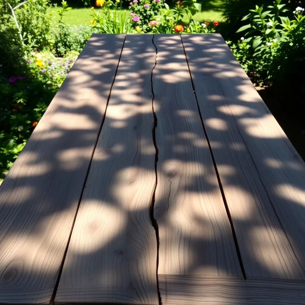 Garten Holztisch aus altem Holz