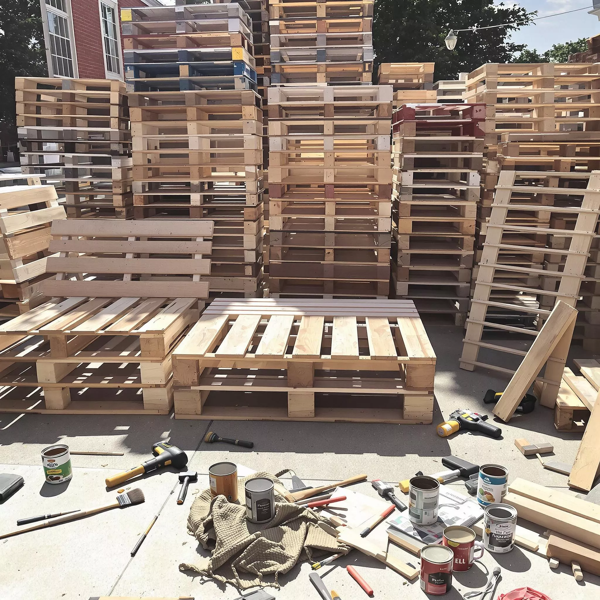 Upcycling DIY: Wir bauen eine Paletten Lounge