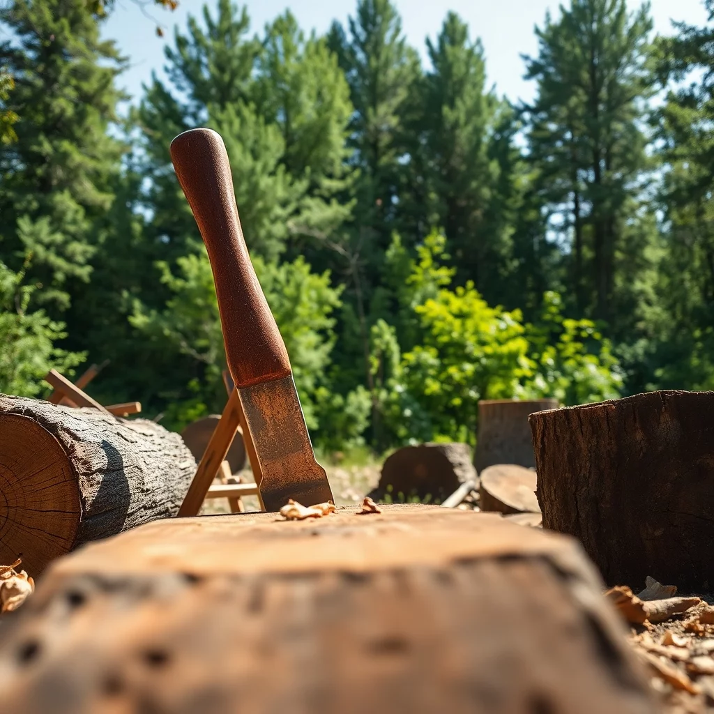 Holzspalter in natürlicher Umgebung