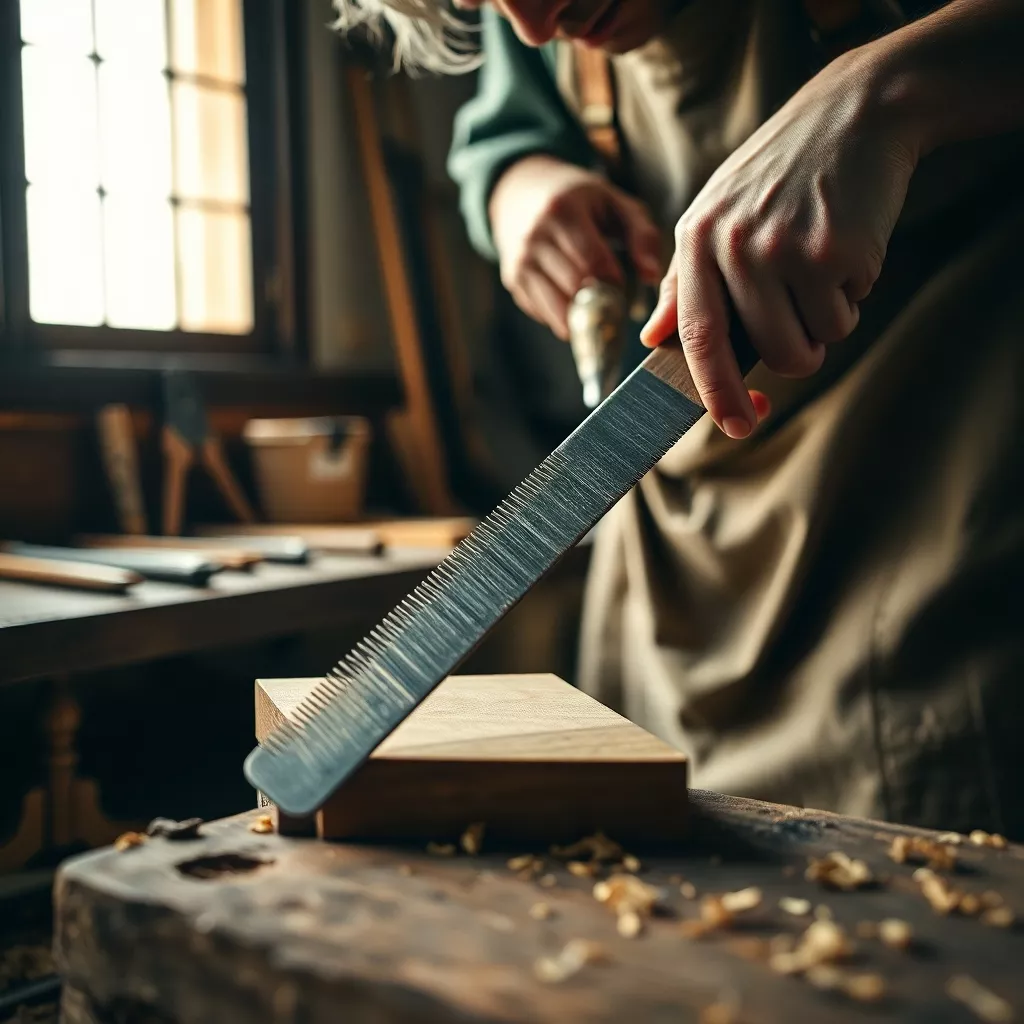 Japanische Säge im Einsatz
