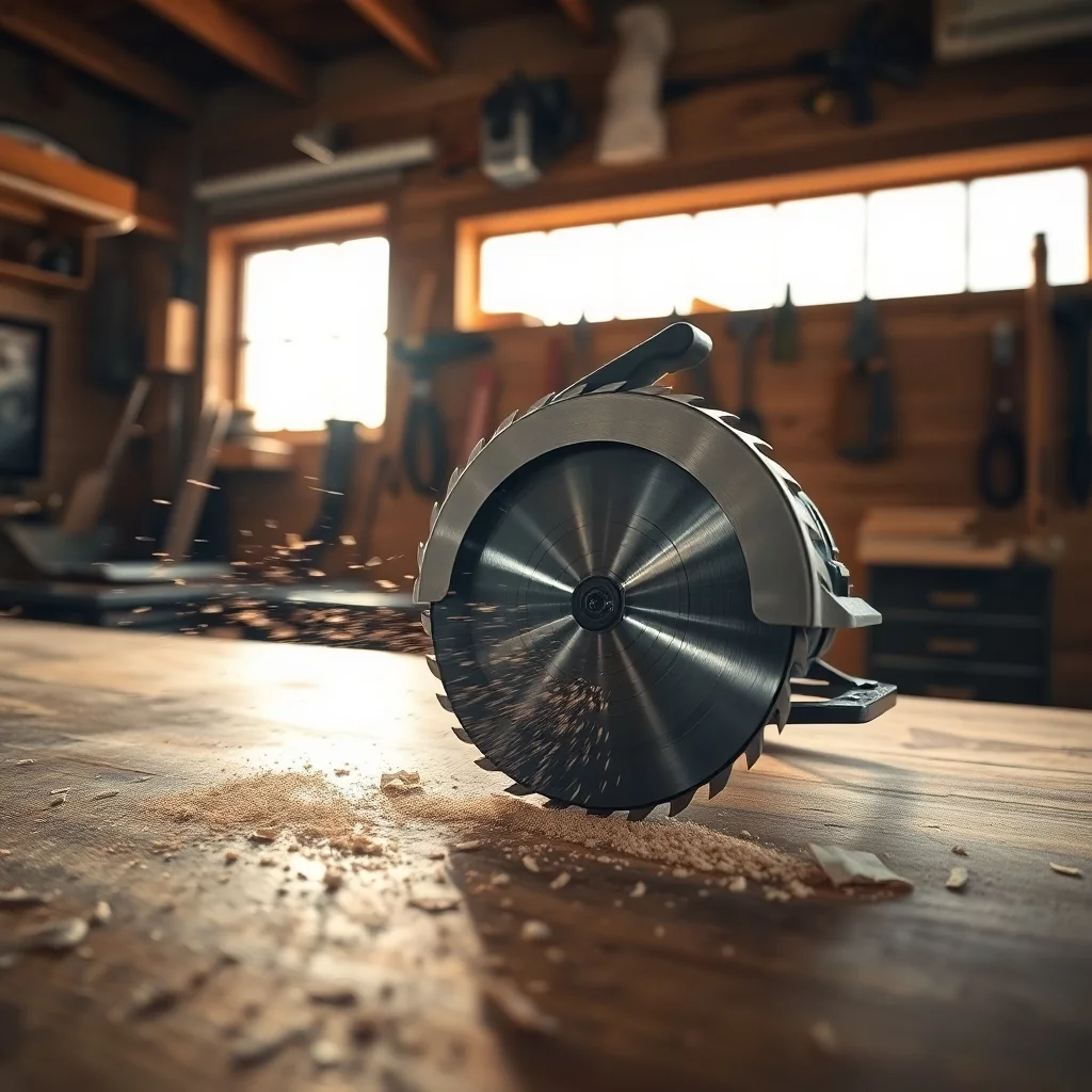Kreissäge im Einsatz in der Werkstatt