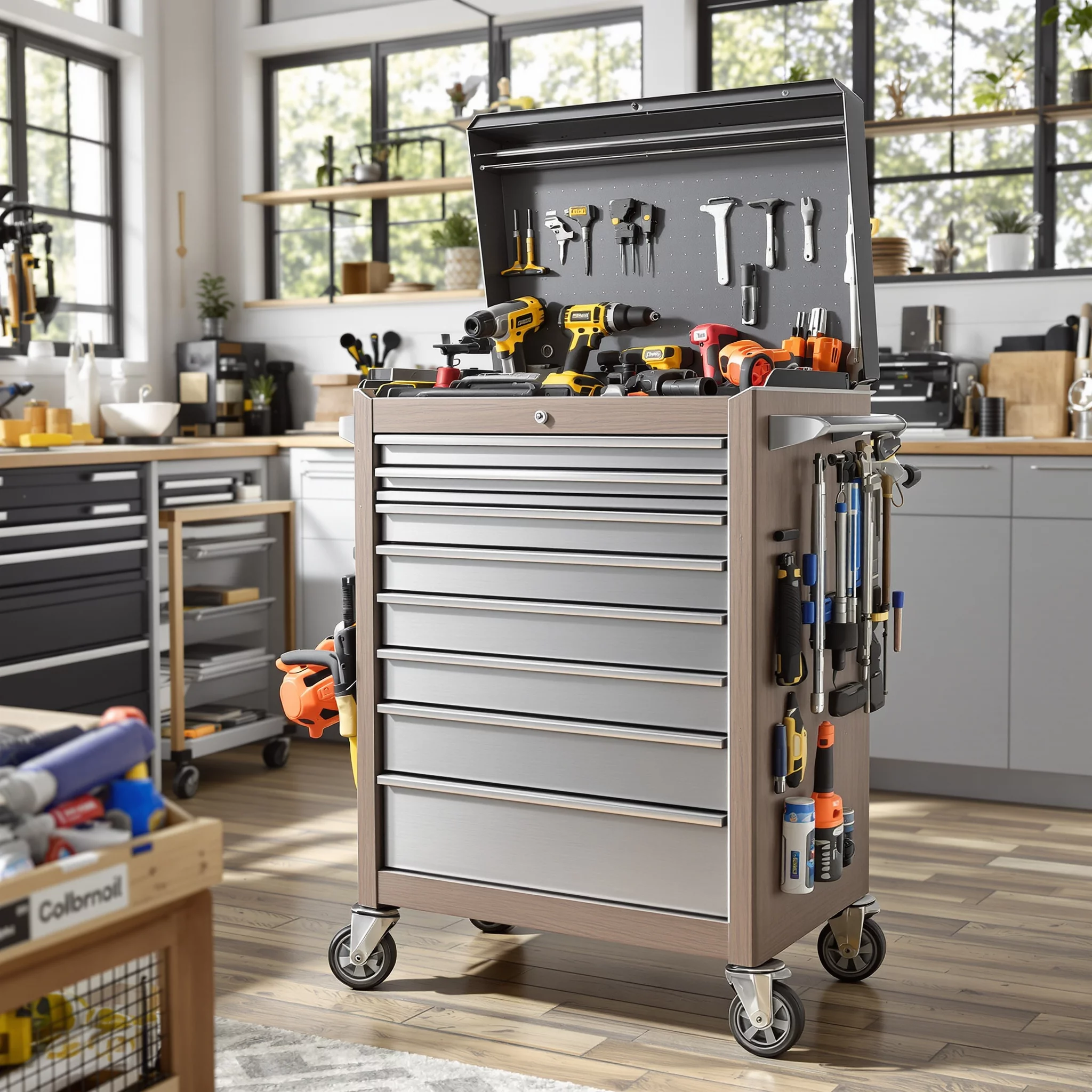 Multifunktionaler Werkzeugwagen selber bauen: Ordnung trifft Mobilität