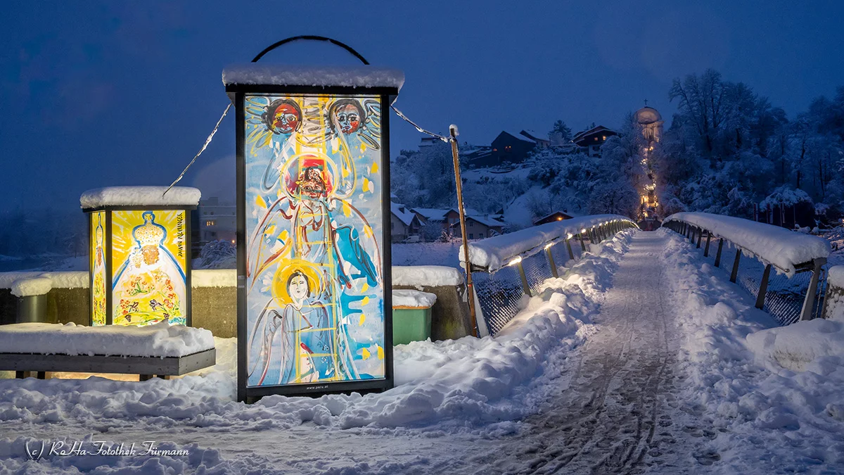 Stille Nacht Laternenpfad - Lichtermeer zwischen Laufen und Oberndorf