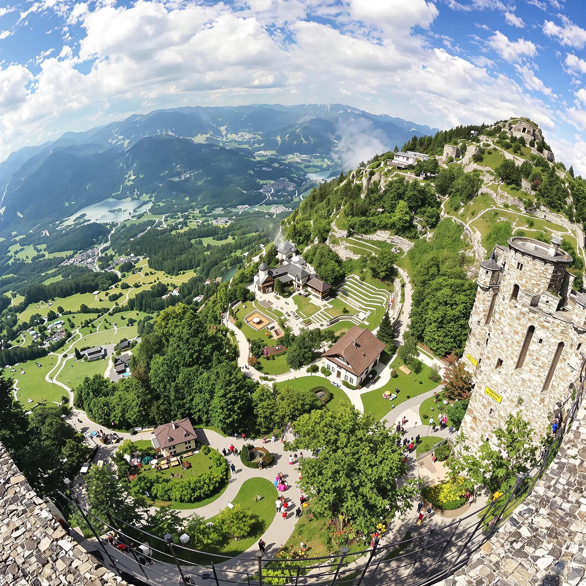 Panoramablick vom Fort auf Berchtesgaden