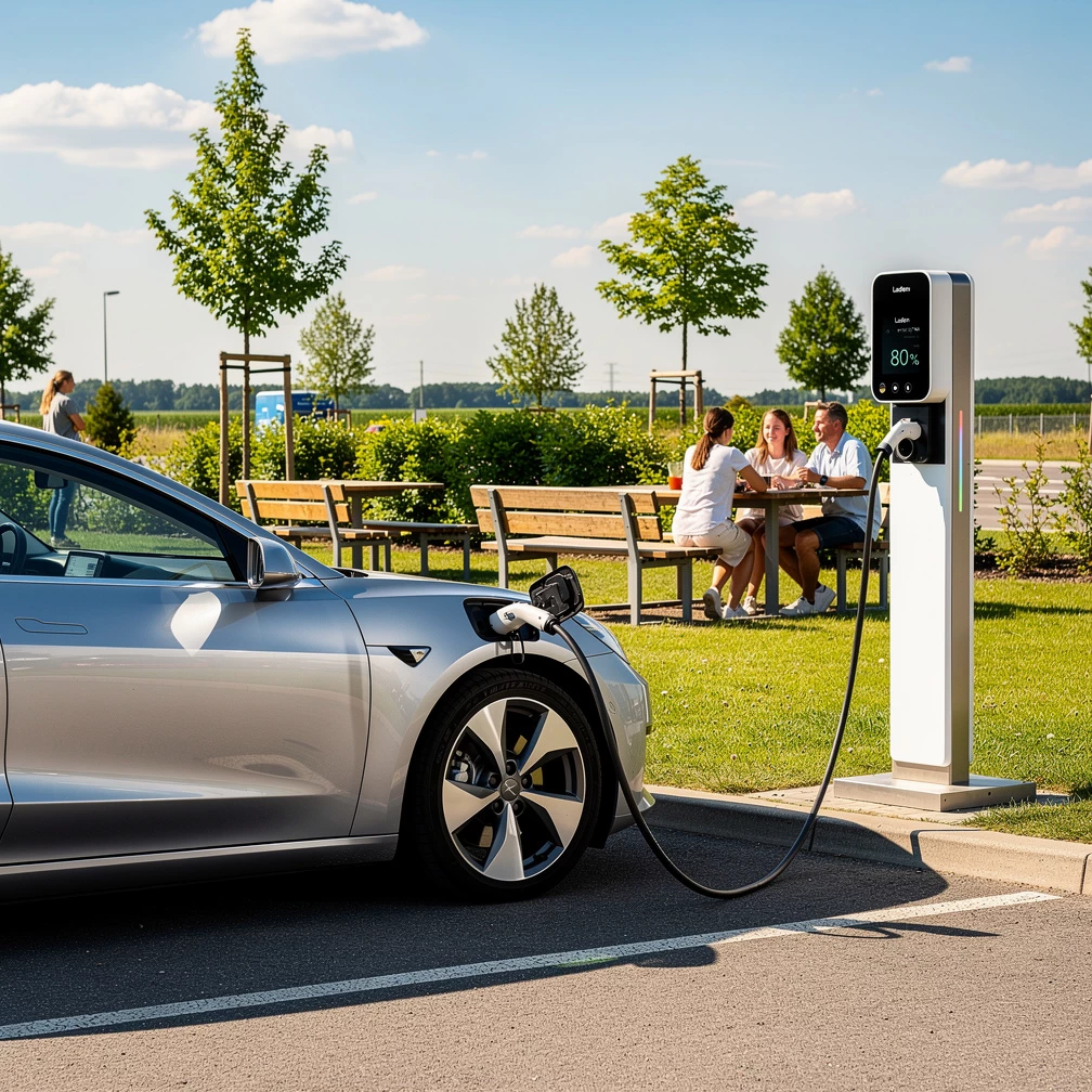 Von Düsseldorf nach München – E-Ladesäulen an der Autobahn: Entspannt laden auf der A3/A9!