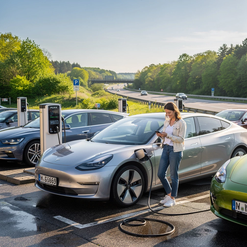 Von Düsseldorf nach München – E-Ladesäulen an der Autobahn: Entspannt laden auf der A3/A9!