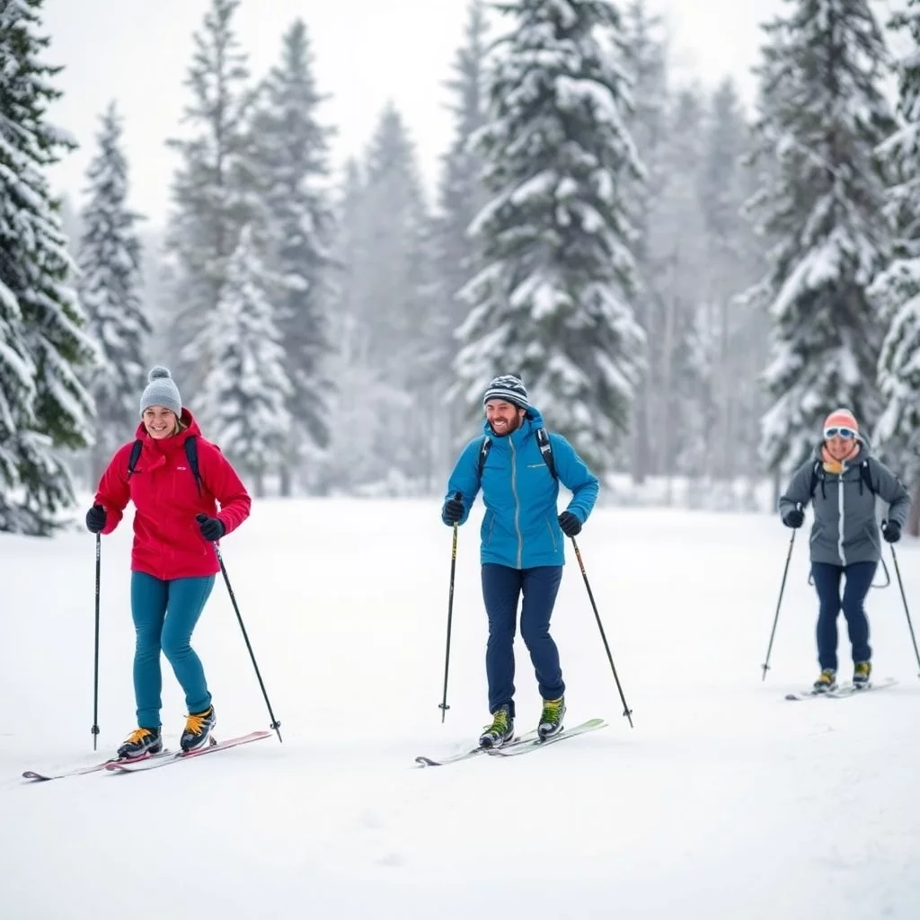 Langlaufrunde im Winterwald