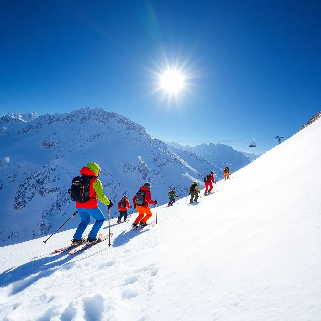 Skibergsteigen-Wettbewerb am Jenner