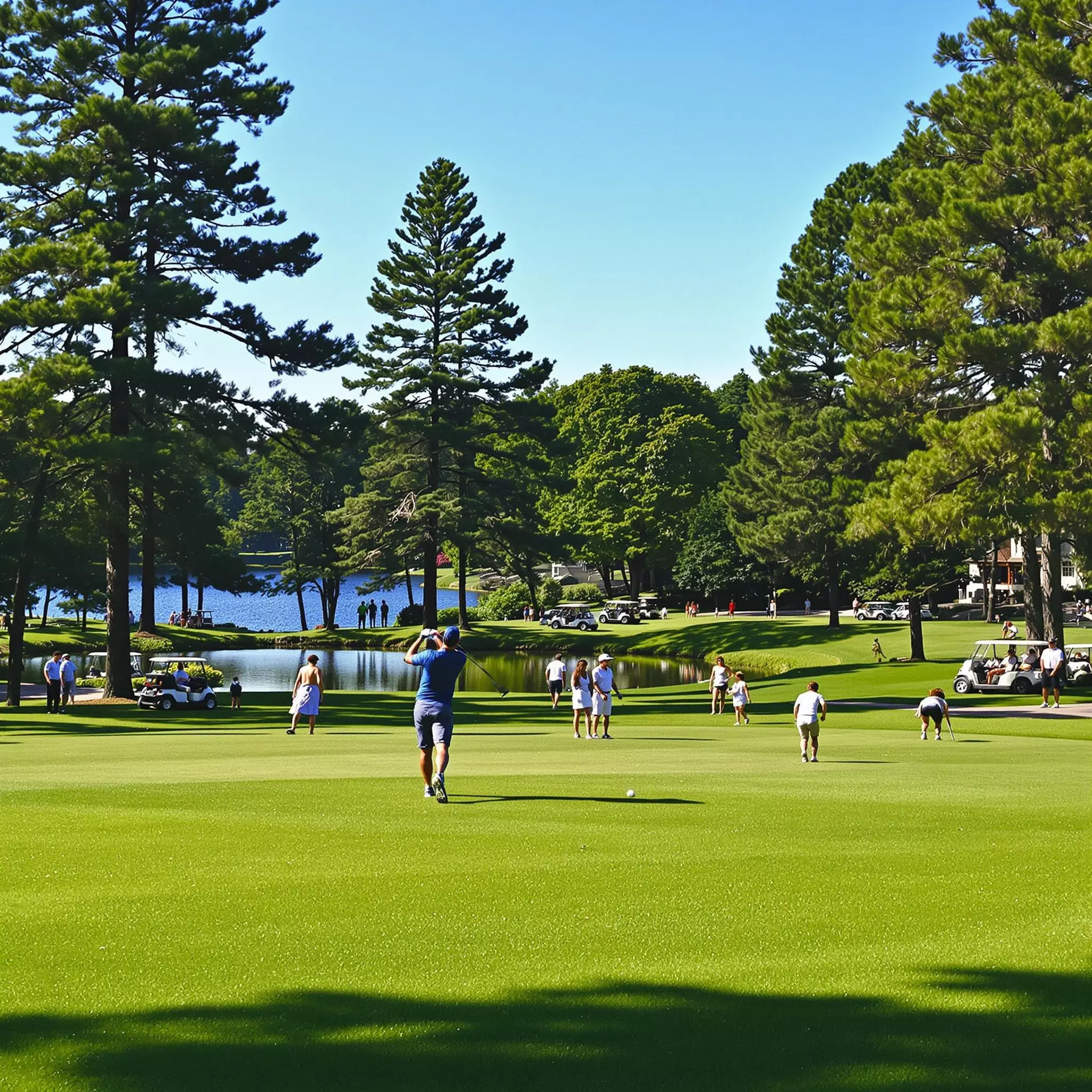 Golf spielen auf dem Golfplatz am Meer - Entspannung pur