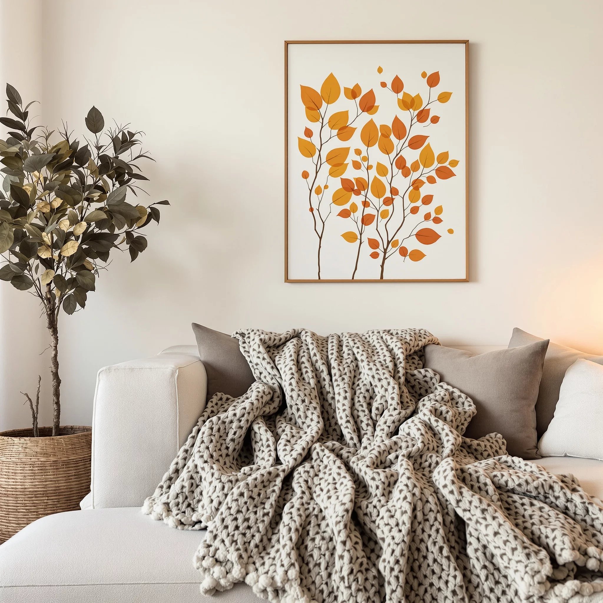 Mini Makeover – Wohnzimmer Herbstzauber: Farbtrends, Textilien & Lichterketten für wenig Geld
