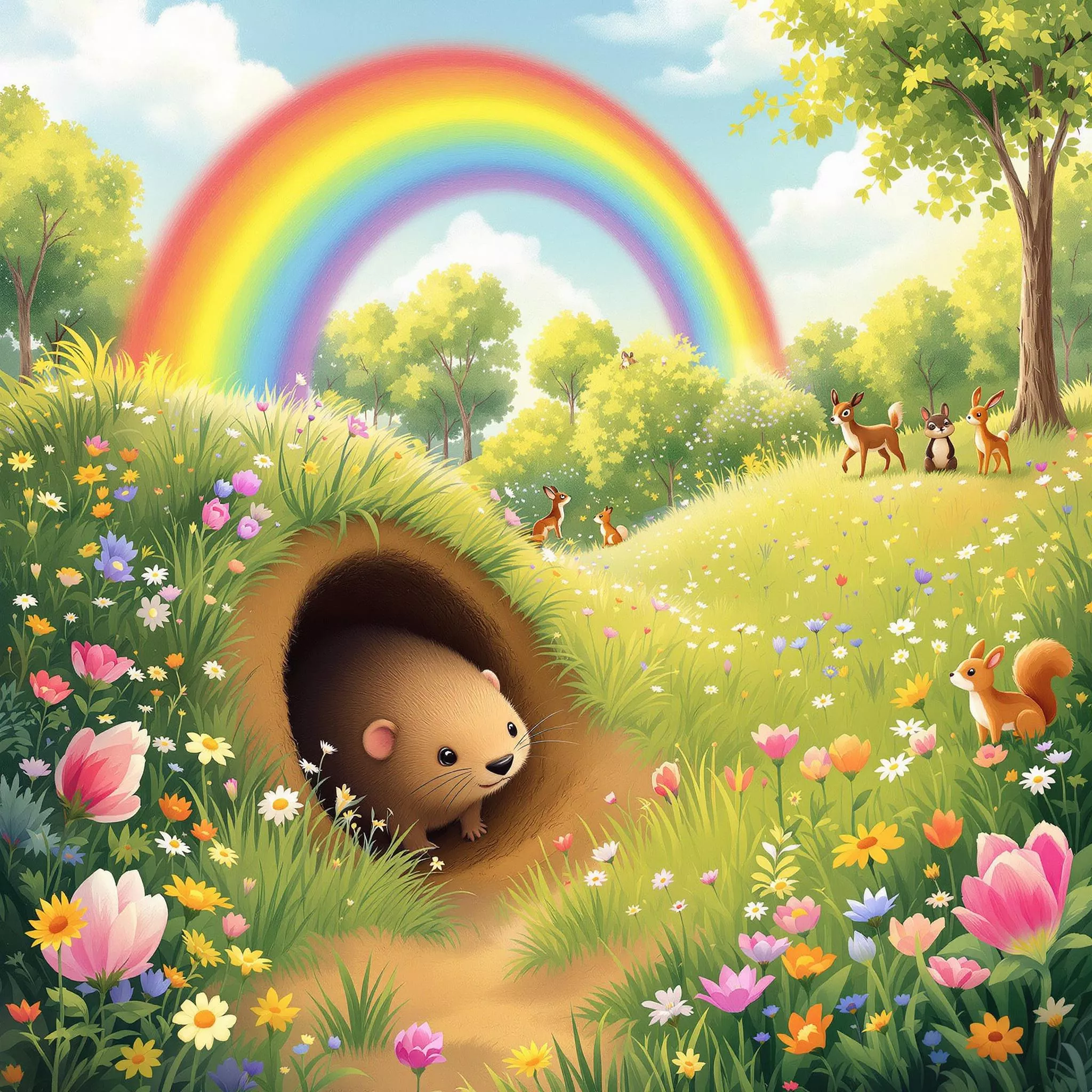 Der kleine Maulwurf Kurt und der leuchtende Regenbogen