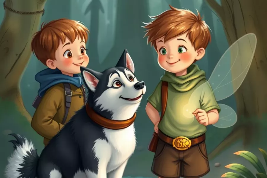 Die magische Abenteuerreise von Timmy und seinem Hund, dem Husky Trigger