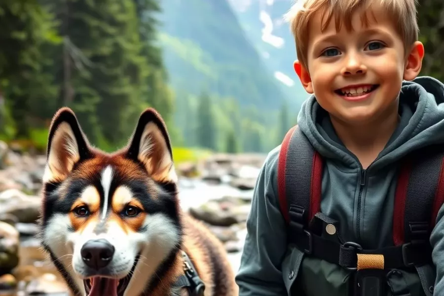 Die magische Abenteuerreise von Timmy und seinem Hund, dem Husky Trigger