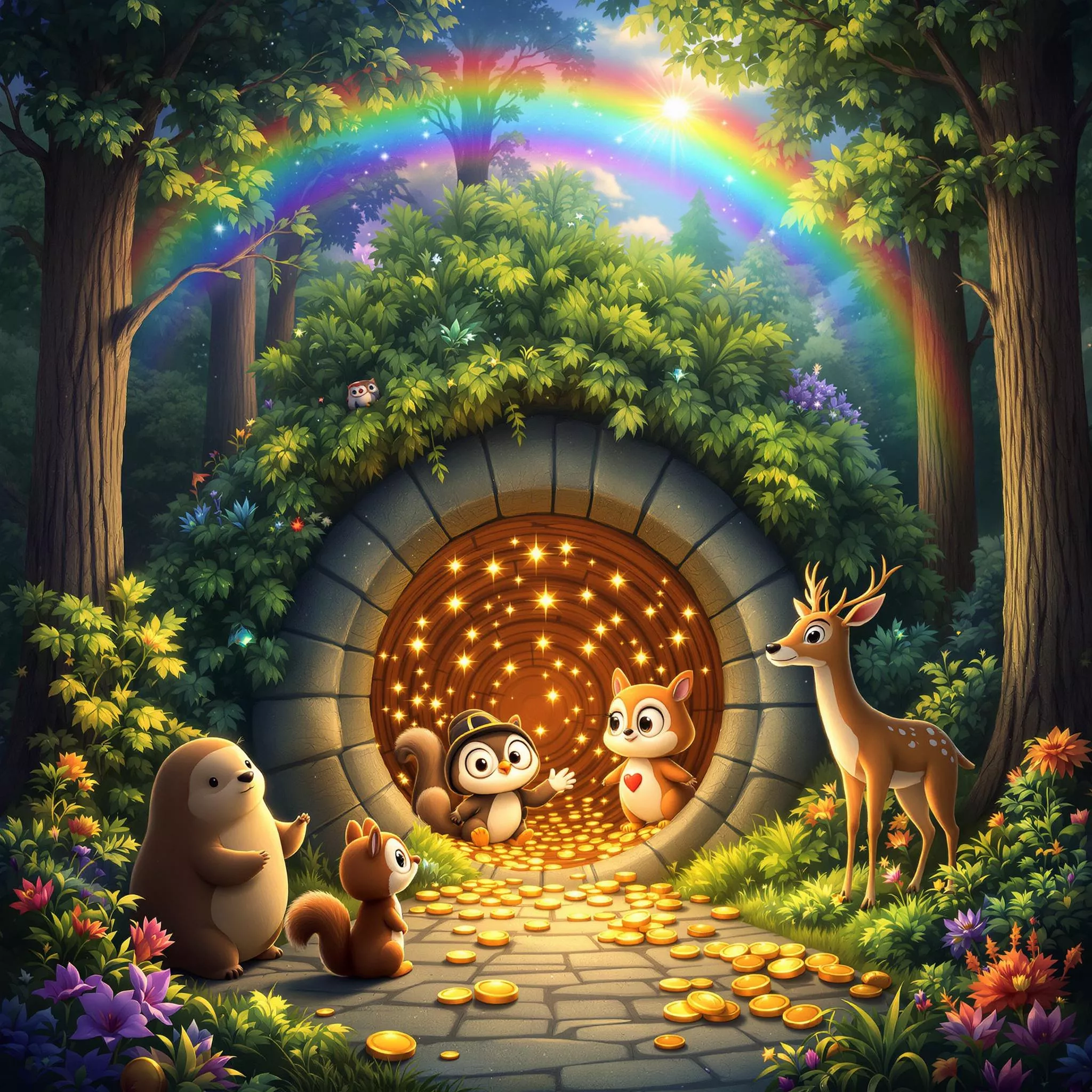 Der kleine Maulwurf Kurt und der leuchtende Regenbogen