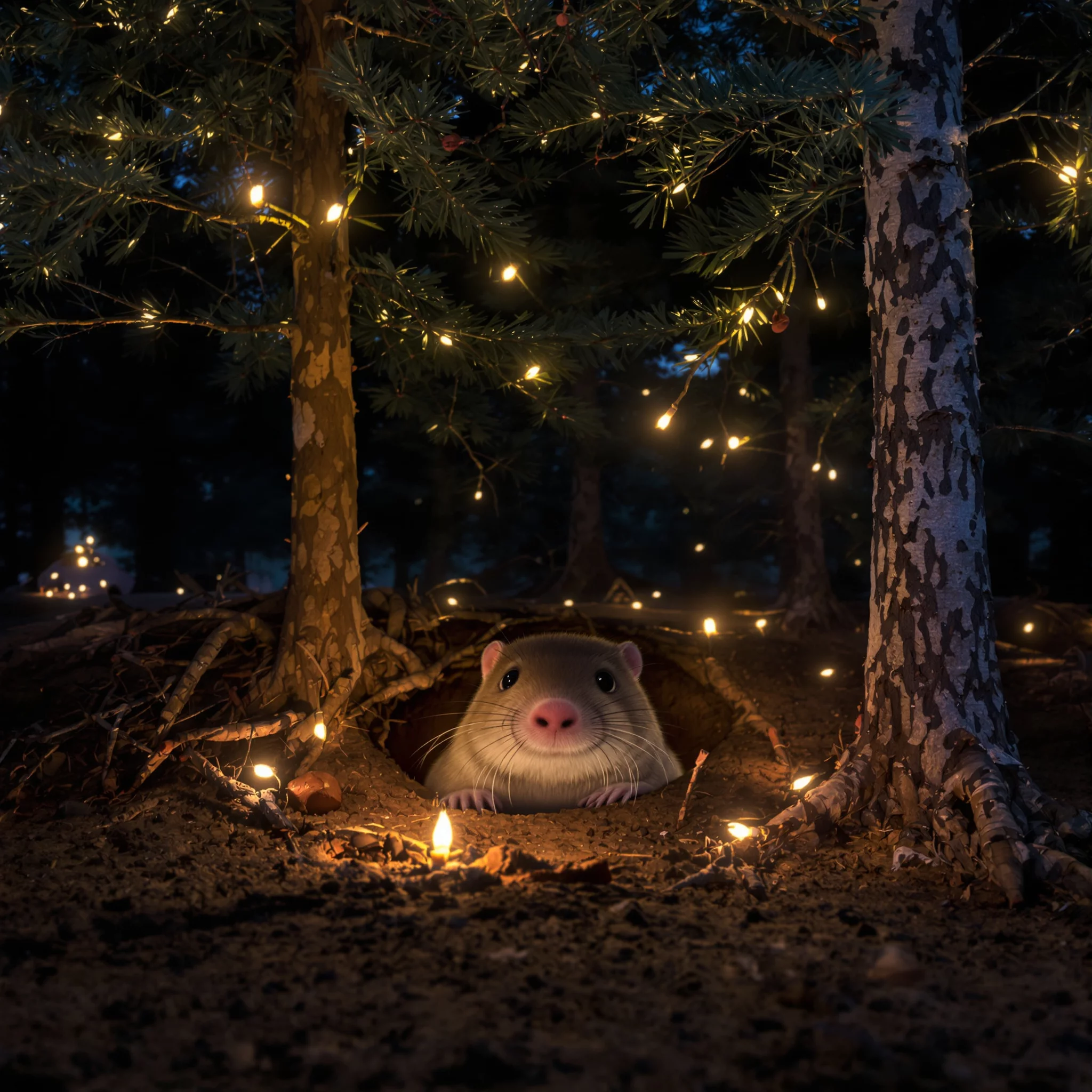 Der kleine Maulwurf Kurt und die fliegenden Lichter im Tannenwald