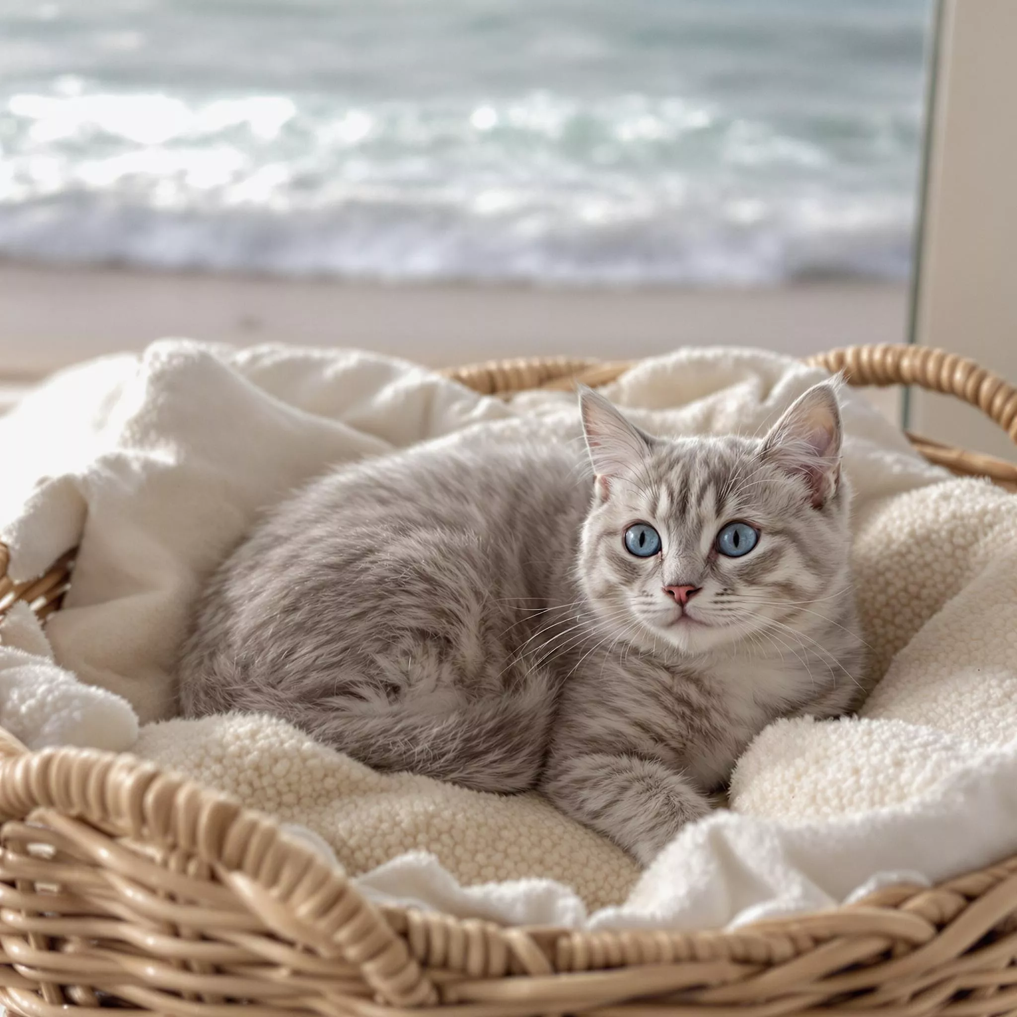 Pacu die Katze und das sanfte Meeresrauschen