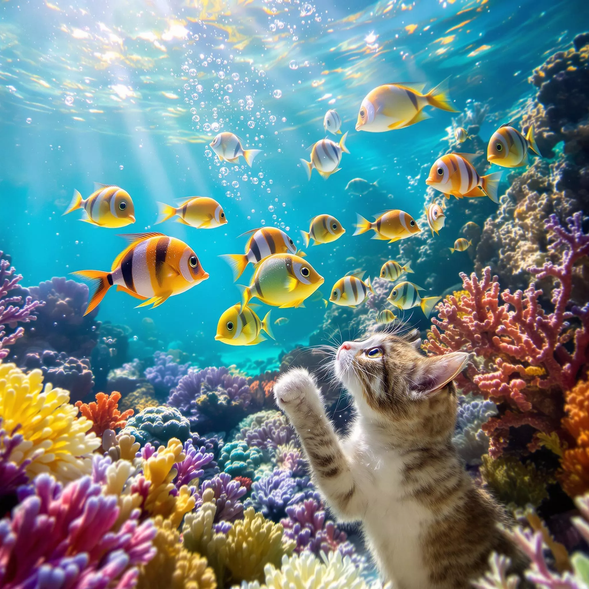 Pacu die Katze und das sanfte Meeresrauschen