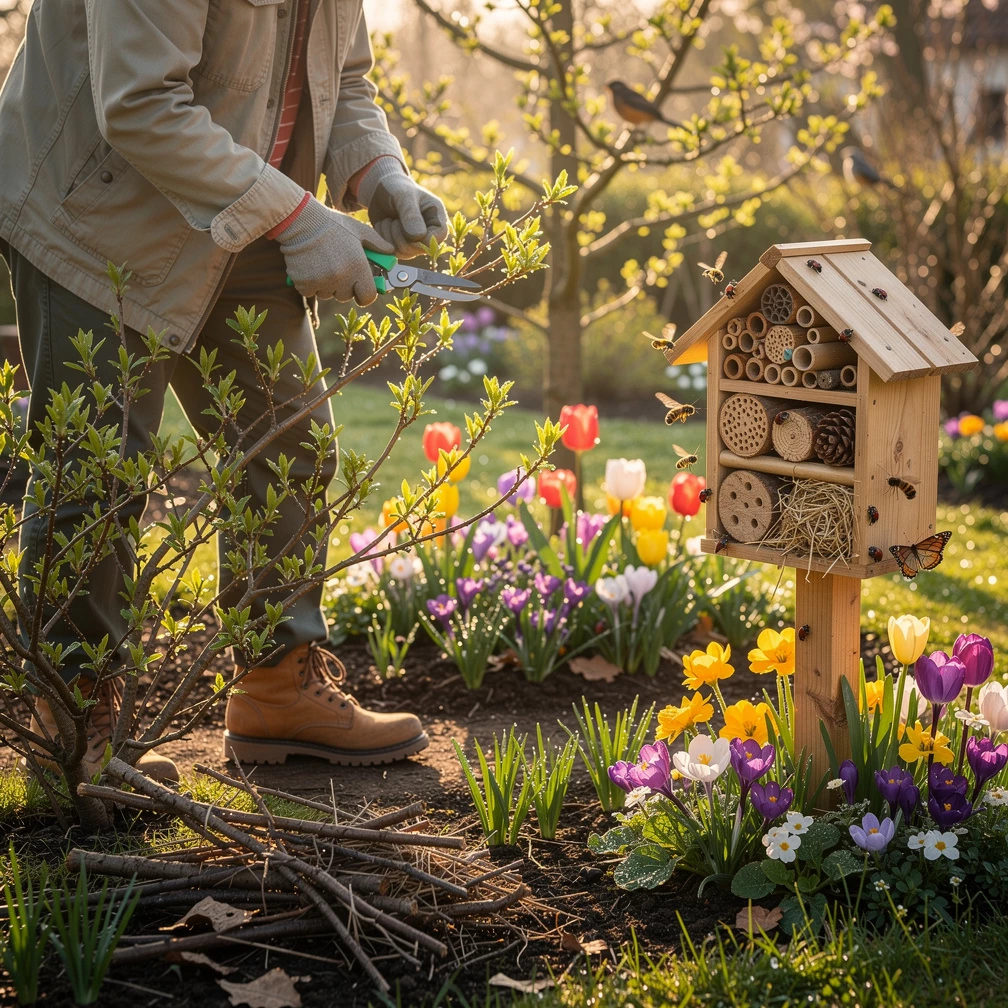 Aufräumen und Rückschnitt im Frühjahr: Wie schützt du Insekten im Garten?