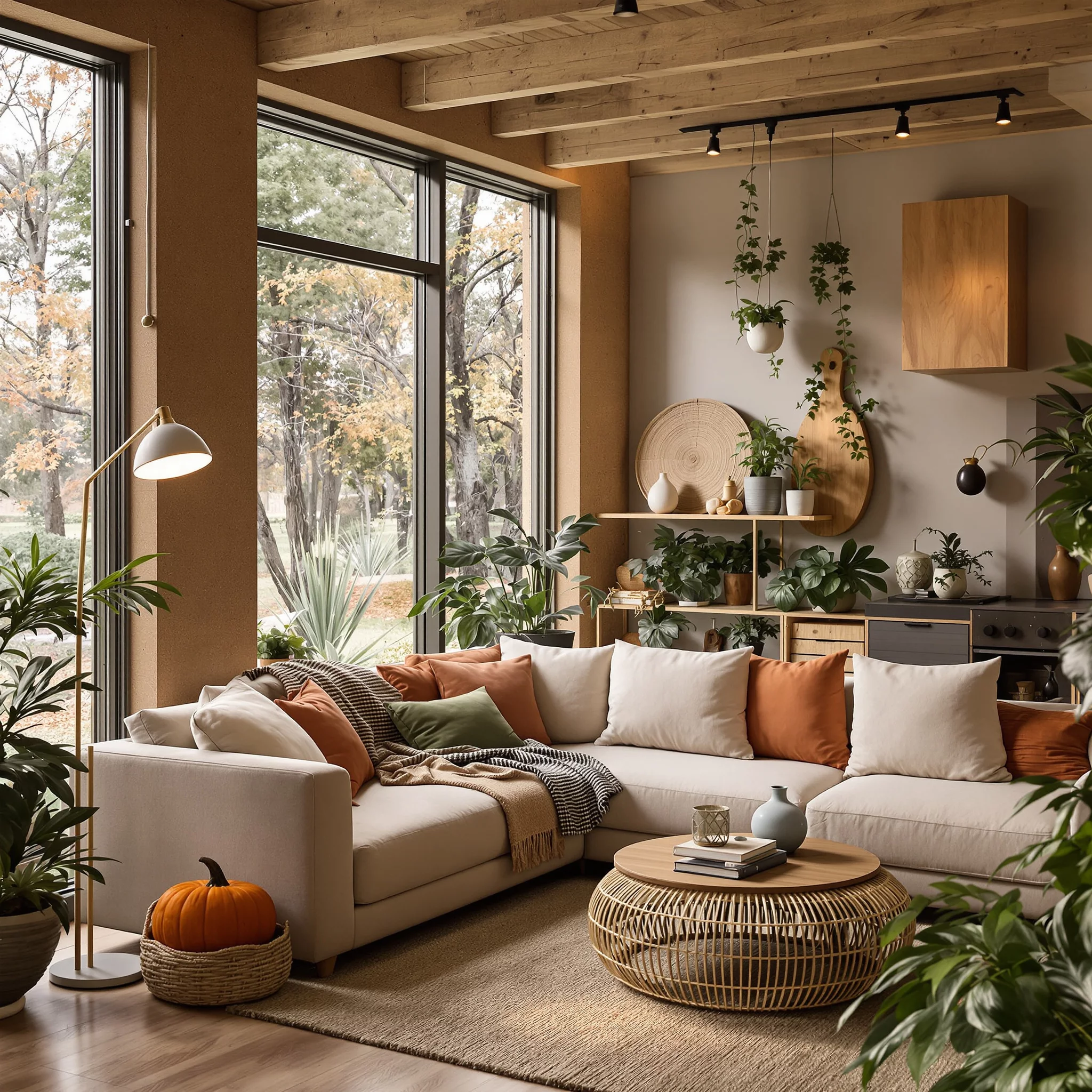 Mini Makeover – Wohnzimmer Herbstzauber: Farbtrends, Textilien & Lichterketten