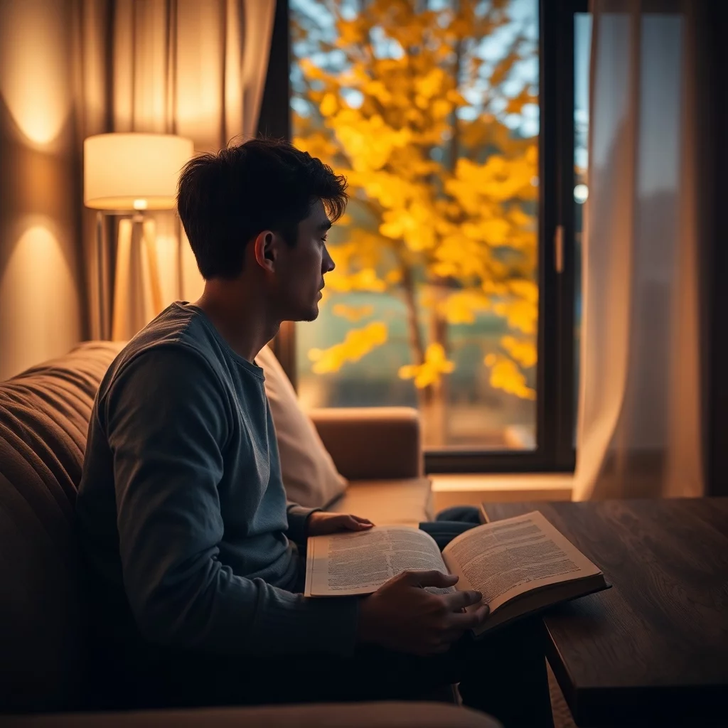 Innere Einkehr bei Abenddämmerung