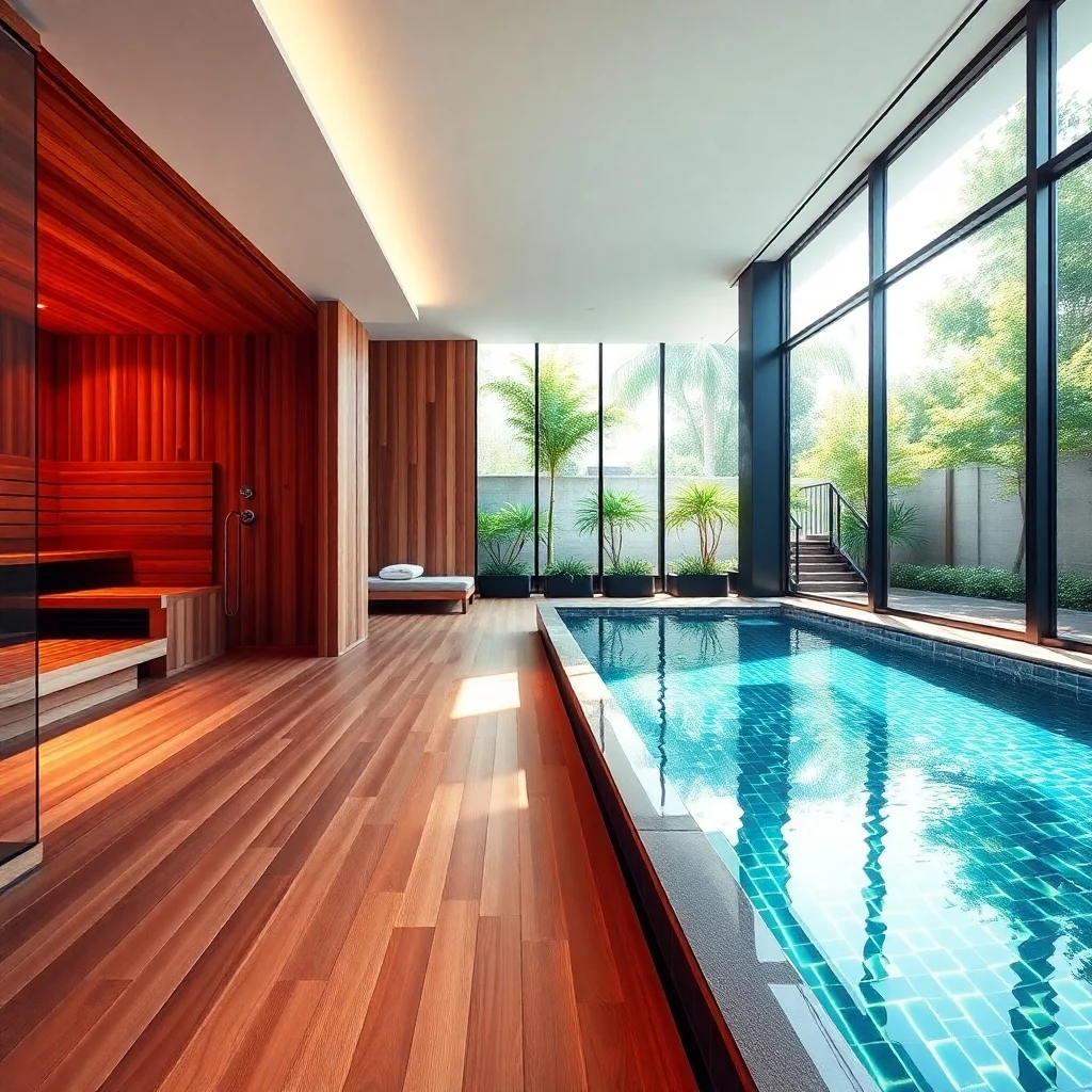 Luxuriöser Spa-Bereich mit Sauna und Pool