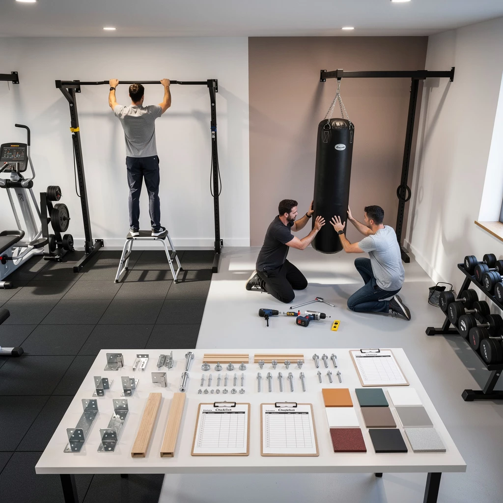 Boxsack und Klimmzugstange sicher befestigen – Technik für das Home-Gym