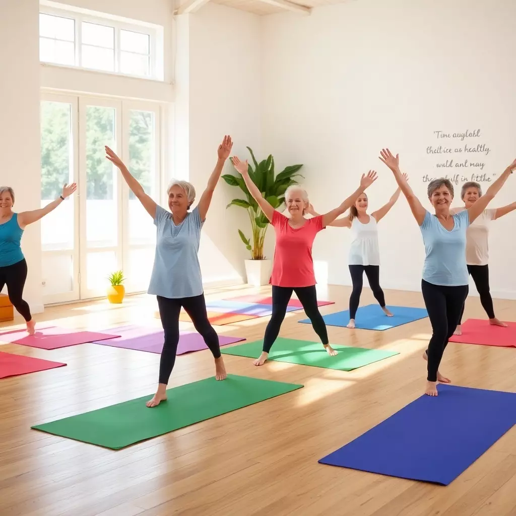 Senioren-Pilates-Gruppe