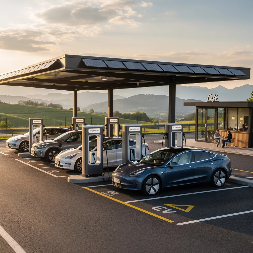 Von Düsseldorf nach München – E-Ladesäulen an der Autobahn: So entspannst du auf der Route A3/A9