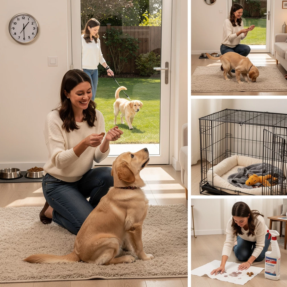 Der Hund pinkelt ständig ins Haus. Wie bekomme ich einen Welpen stubenrein?