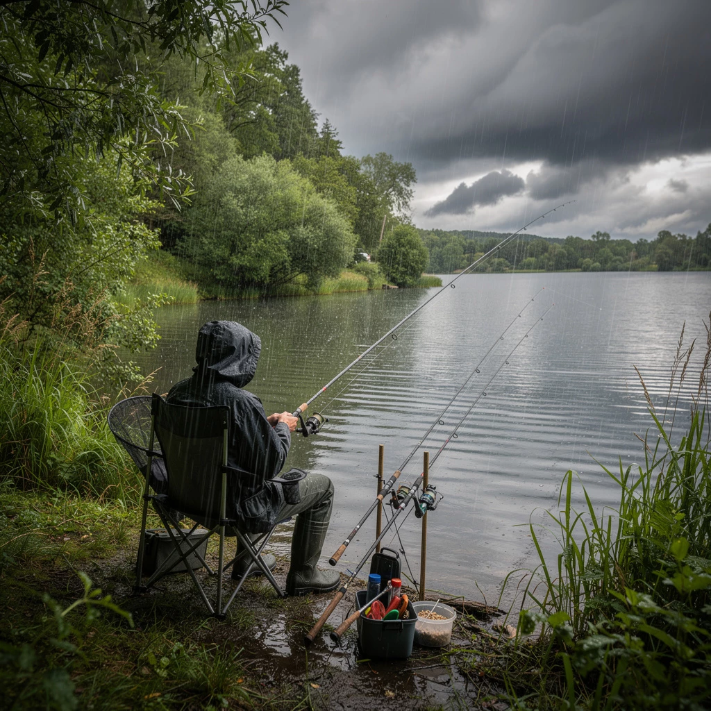 Angeltag im Dauerregen: Erfolgreich fischen trotz Regenwetter