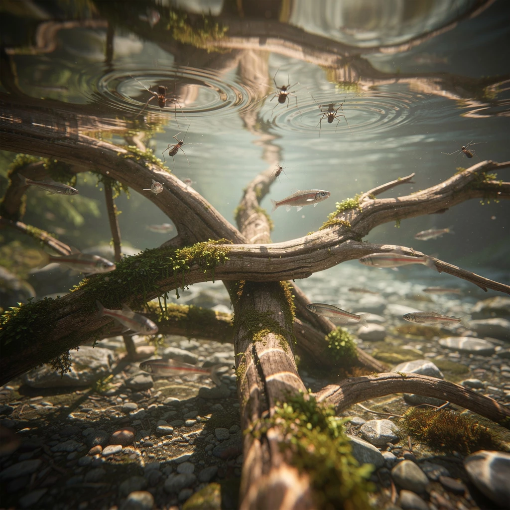 Totholz im Wasser: Lebenswichtiger Fisch-Habitatfaktor