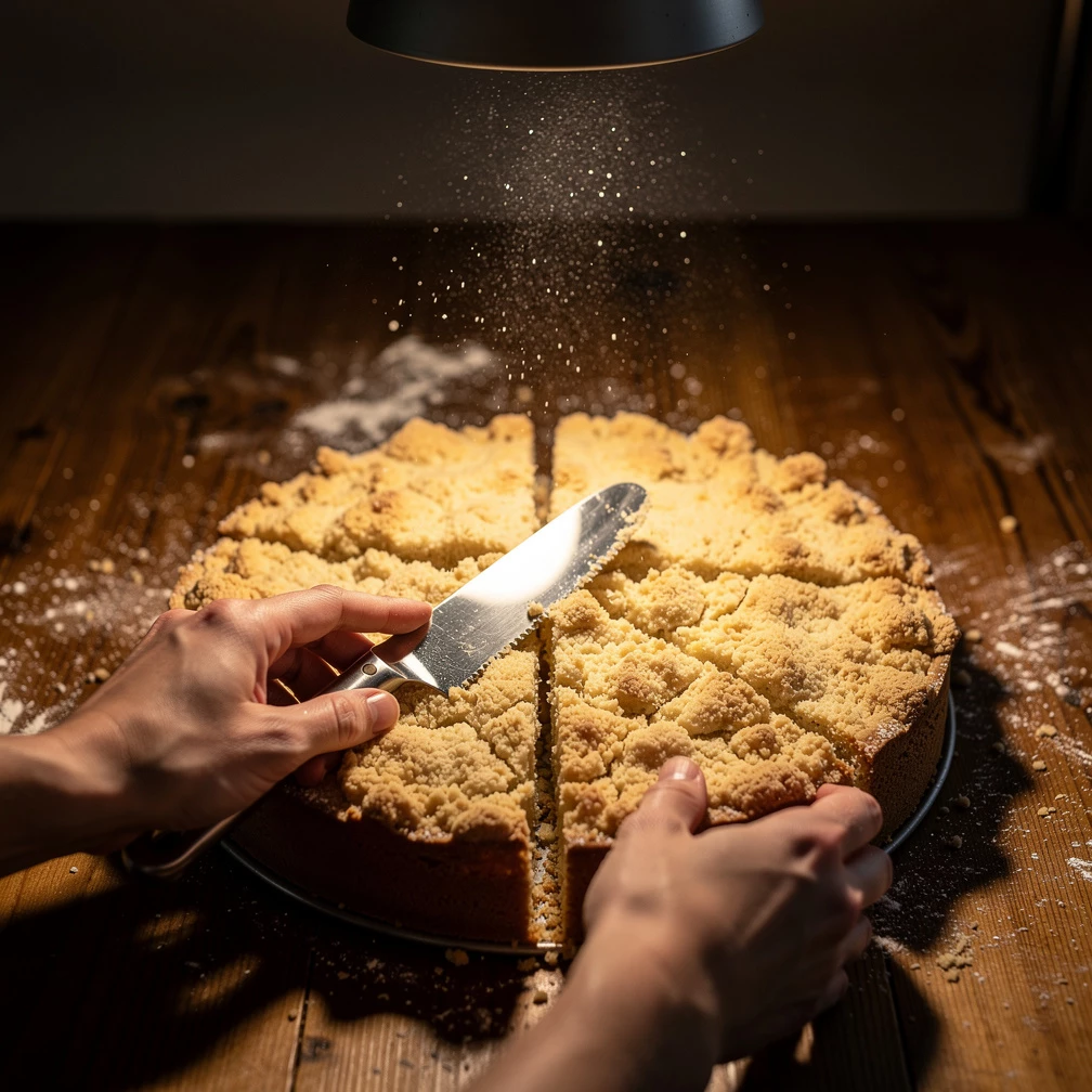 Do it yourself: Einfacher Rhabarberkuchen mit Streusel aus der Springform
