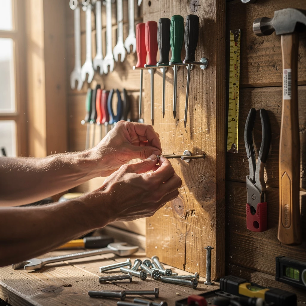 Winter-Werkstatt – DIY mit Werkzeugstation, Schraubenbox & Messlehren für kreatives Do it yourself