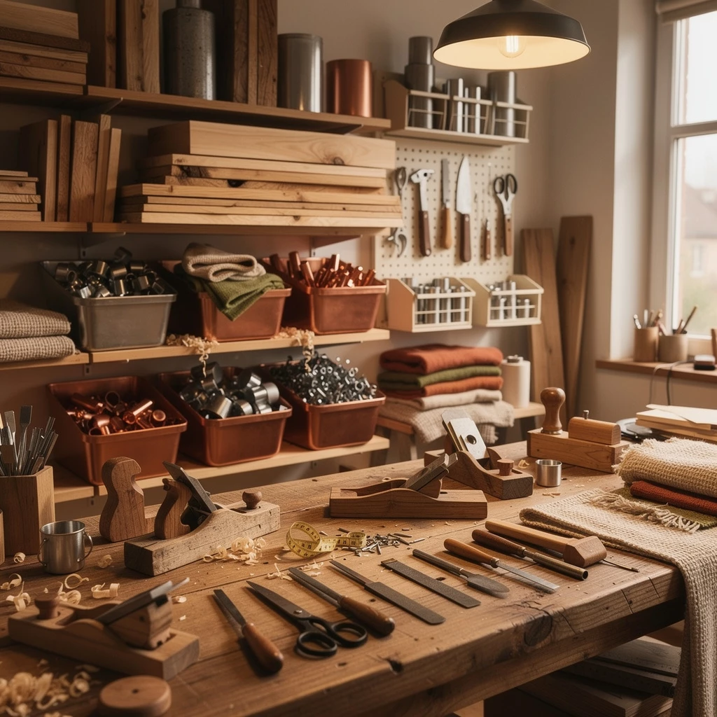 Materialmix-Upcycling: Holz, Metall & Stoff kreativ verschmelzen