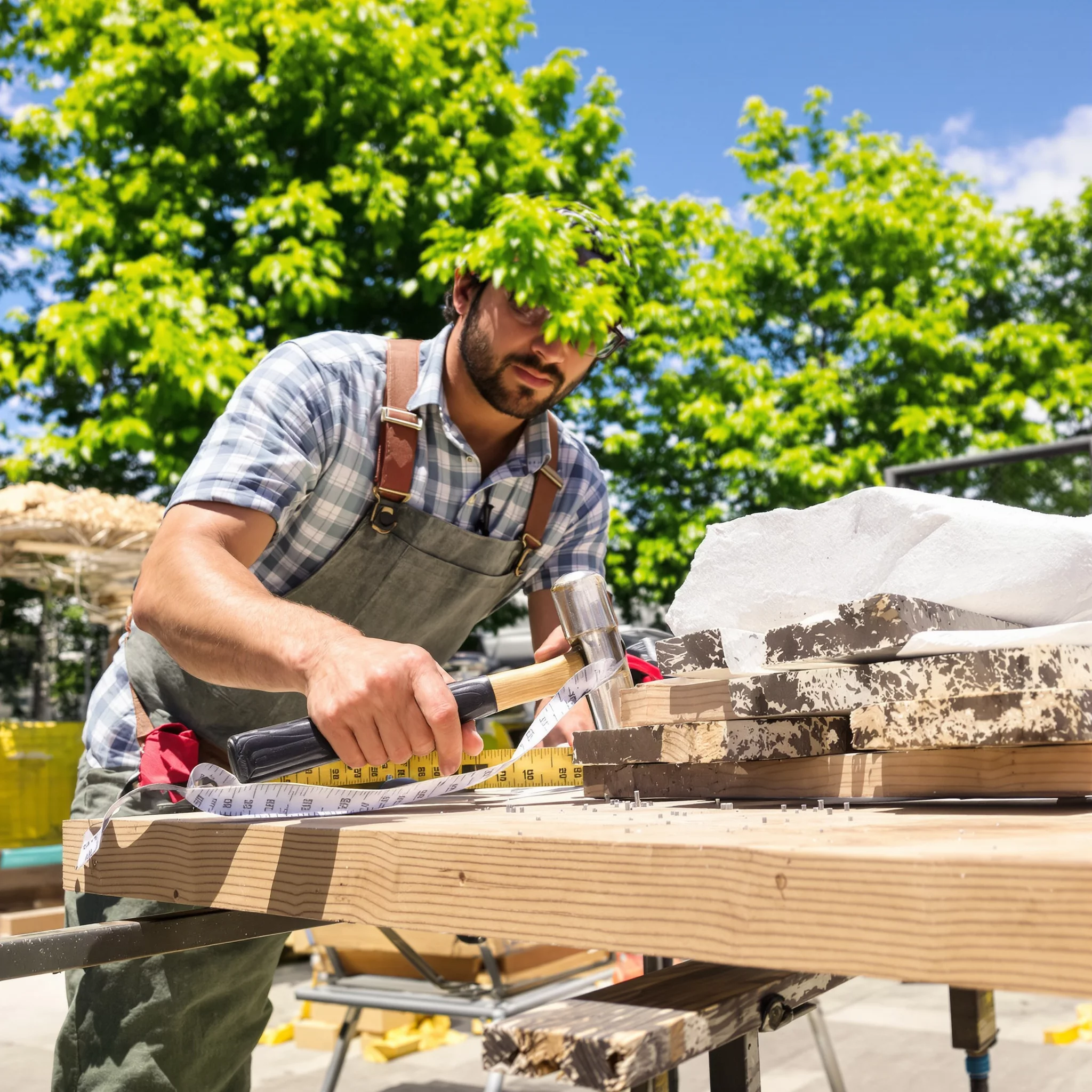 Gartenmöbel aus alten Materialien