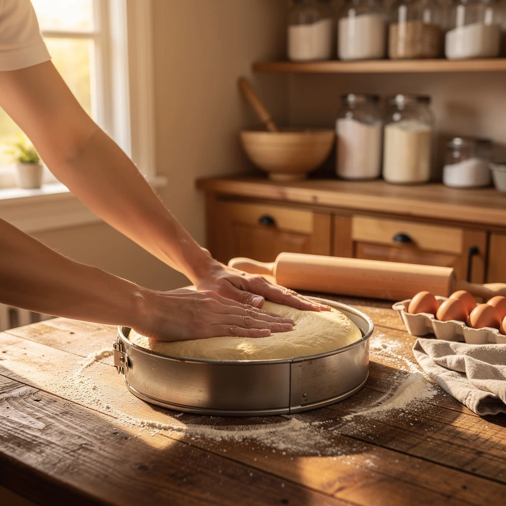 Do it yourself: Einfacher Rhabarberkuchen mit Streusel aus der Springform