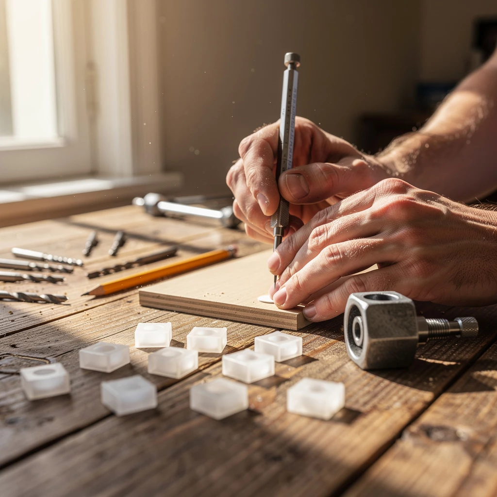 Exakt arbeiten – DIY mit Markierlehre, Abstandshalter & Bohrführung