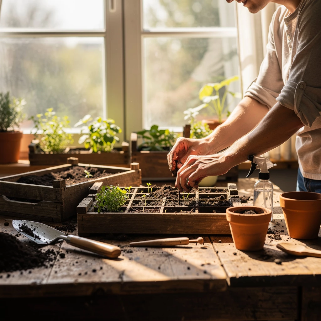 Frühstart im Garten – DIY mit Anzuchtschalen, Kräuterbox & Samenetiketten