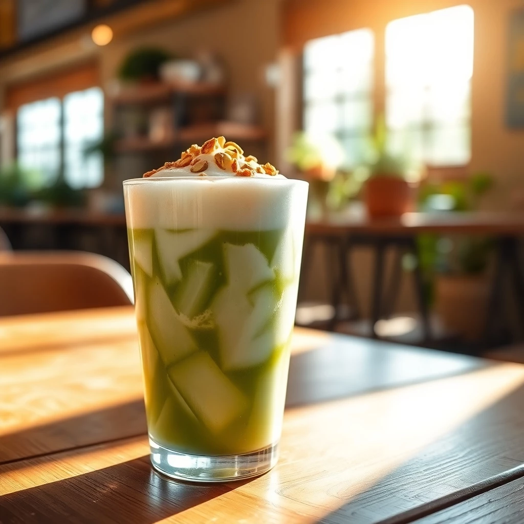 pistachio iced latte 