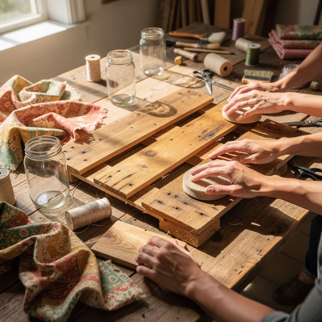 Aus Alt wird Neu – Do it yourself mit Holzpaletten, Gläsern & alten Stoffen