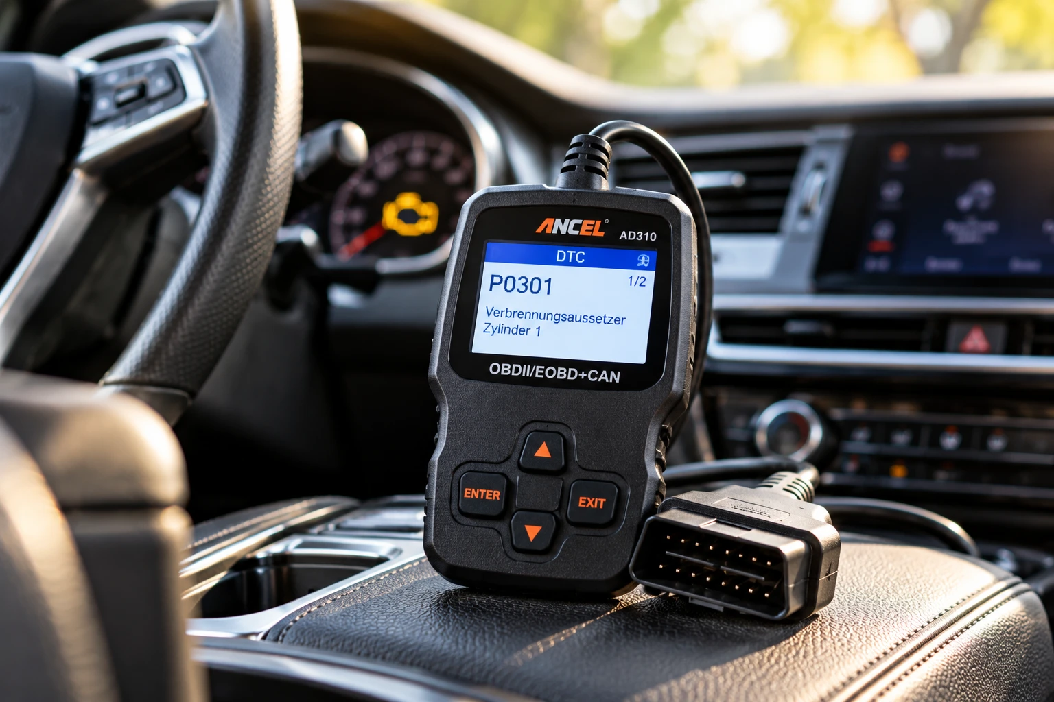 Kompakt und praktisch: Schon ein einfaches OBD2-Diagnosegerät kann wertvolle Hinweise auf Motorprobleme liefern.